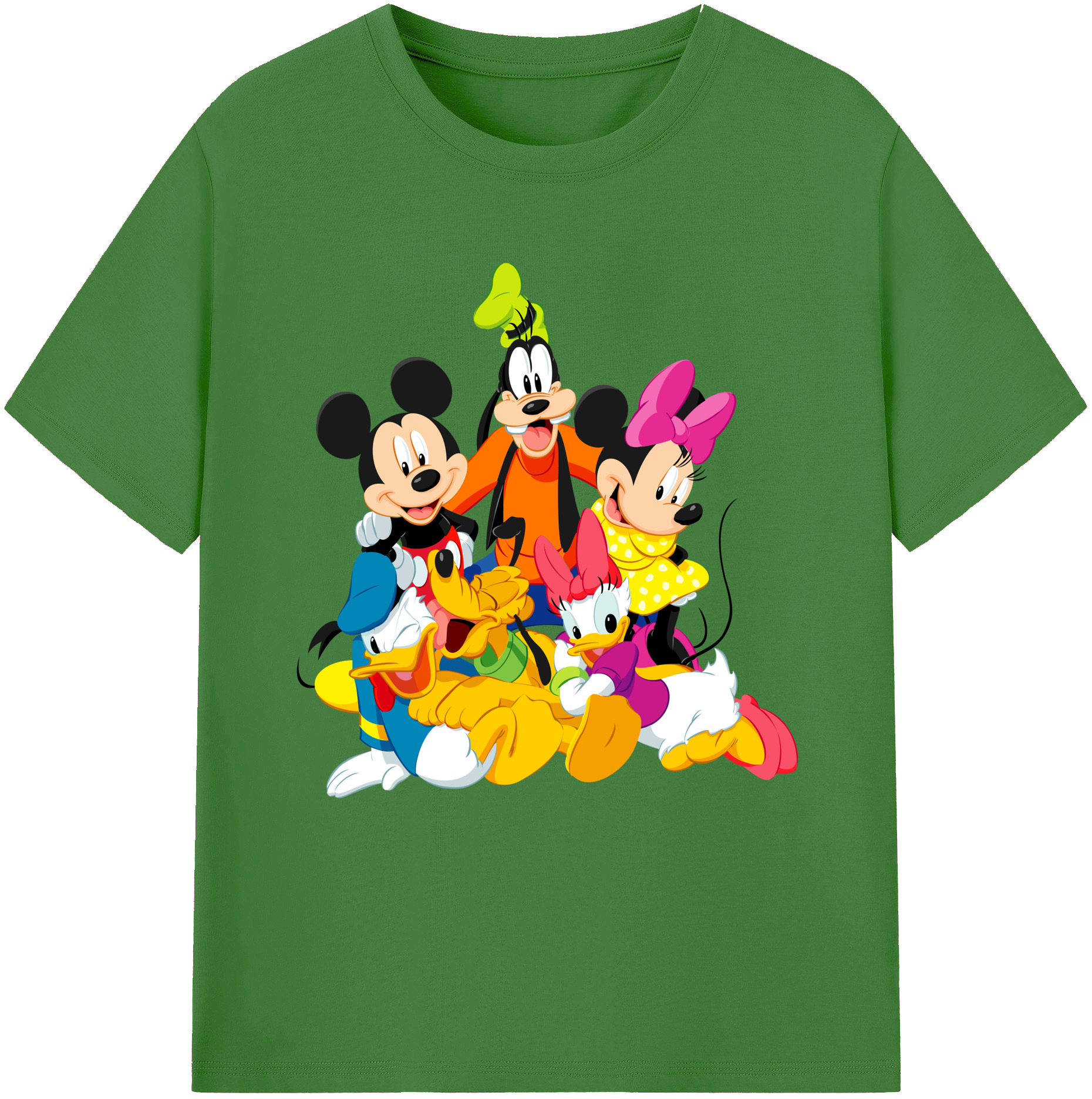 （画像用） ミッキーマウス Mickey Mouse レディースカジュアルプリントTシャツ（綿100％）